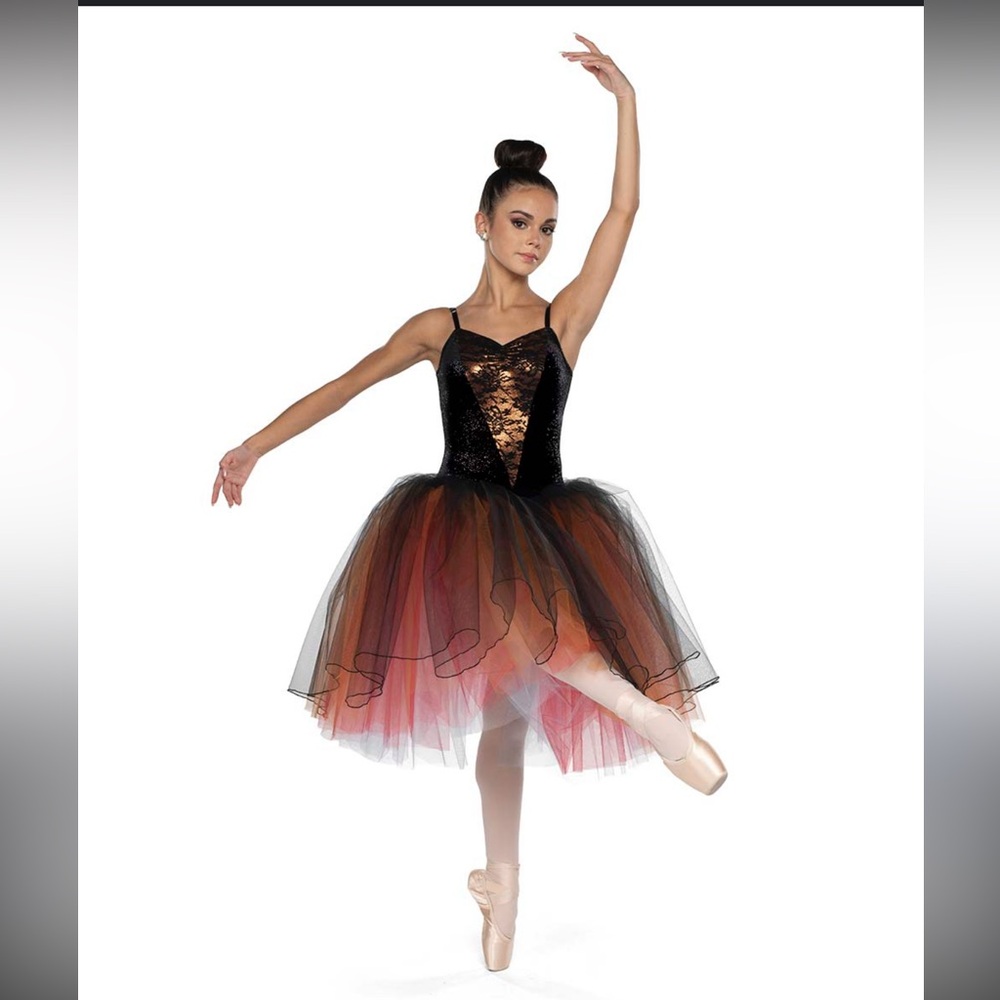 Adult small/ A Wish Come True Ballet Red & Black TuTu Dance costume